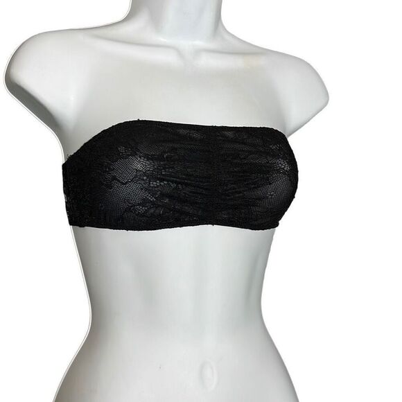 Kimchi Blue Women's Black Bandeau Bra Red Pink Triangle Bralette Small Lot of 2 - Picture 1 of 11